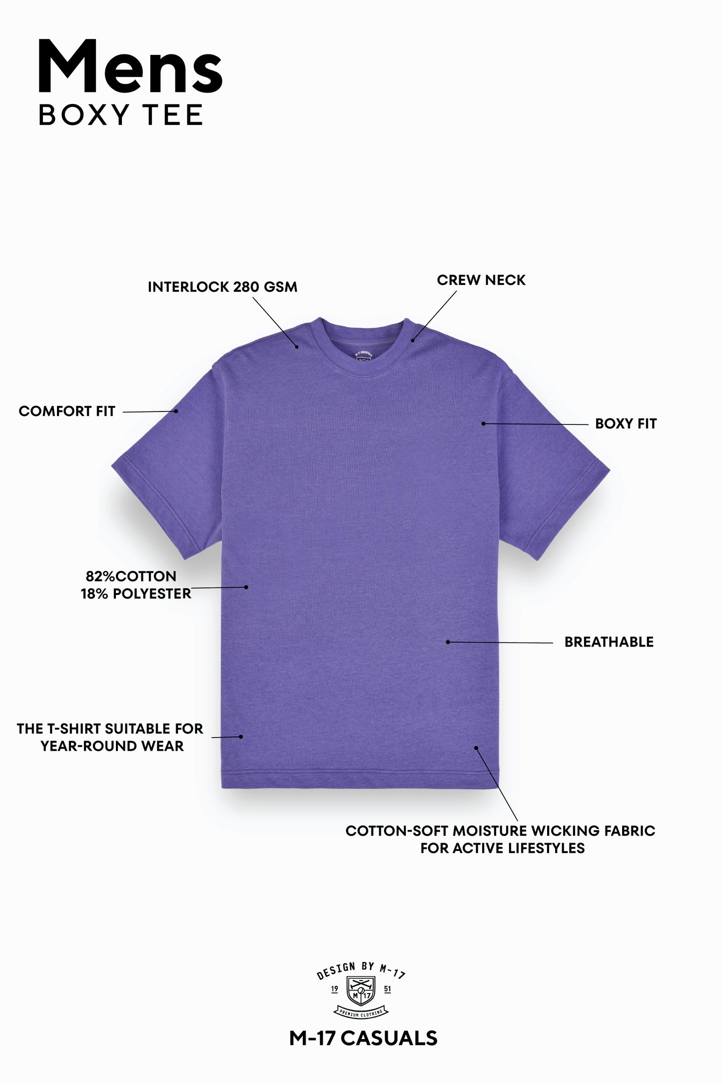 Men's Boxy Fit Interlock Tee's