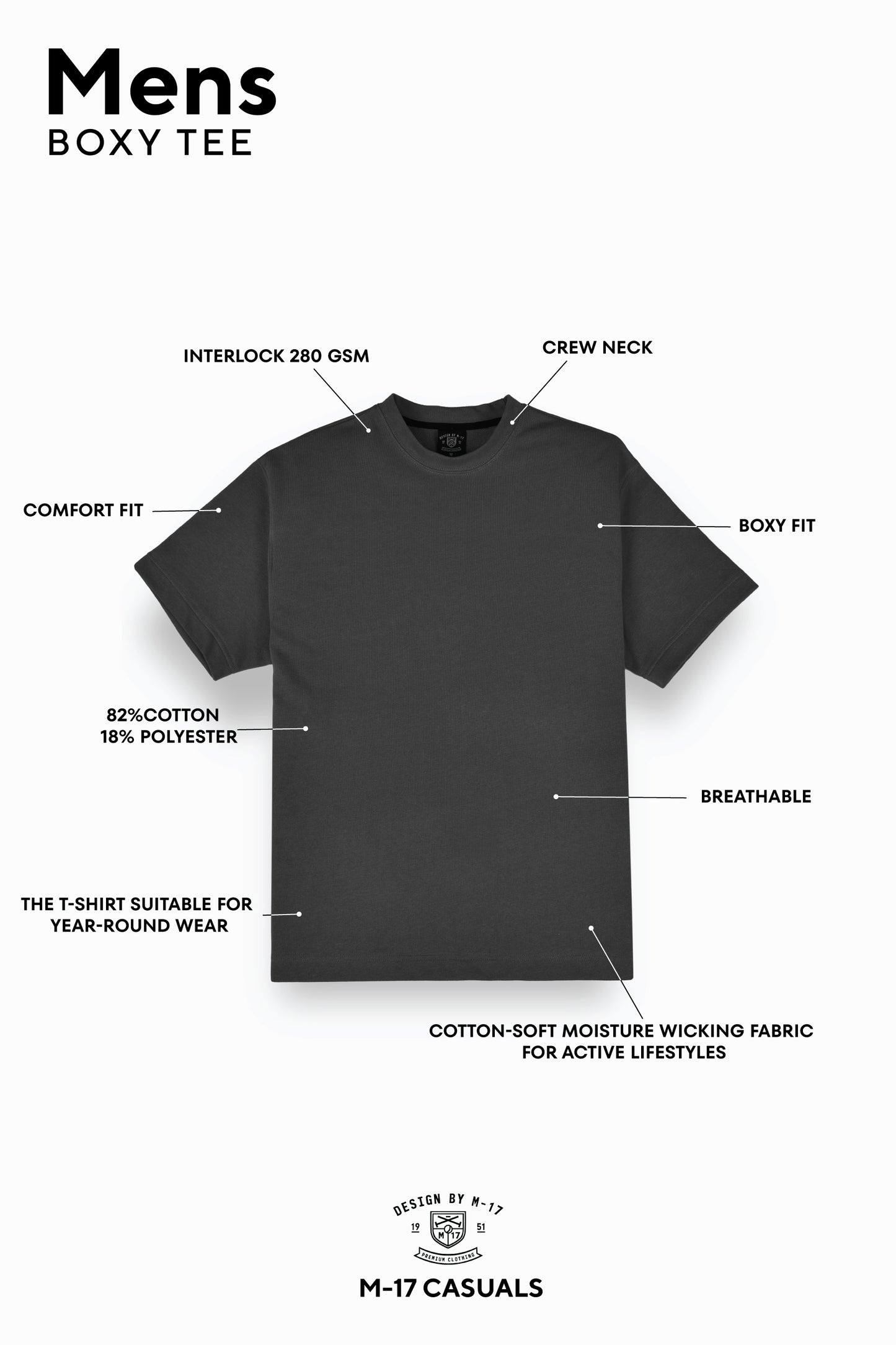 Men's Boxy Fit Interlock Tee's